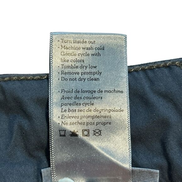 Paige Hidden Hills Straight Jeans Anthropologie Dark Blue Wash Denim Size 26 - Picture 13 of 13